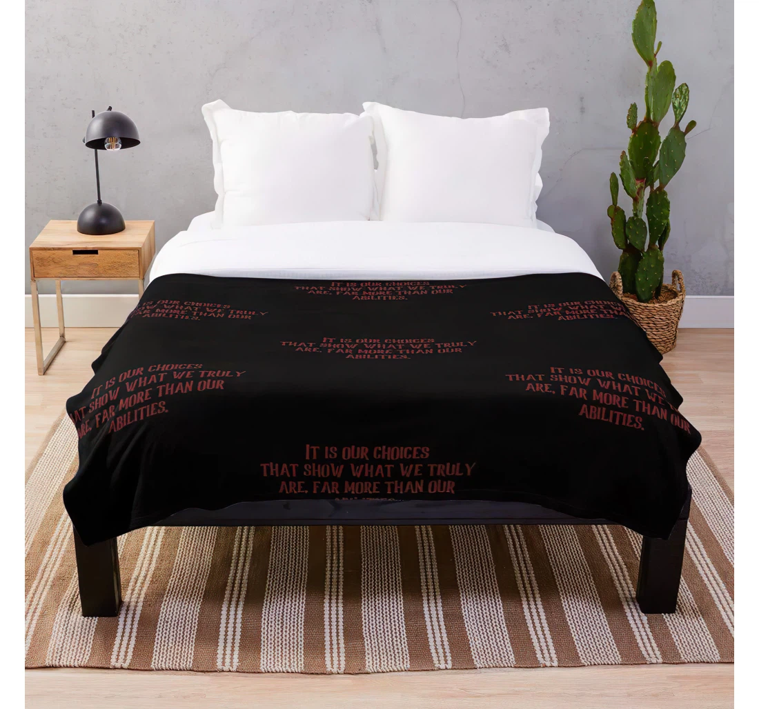 Throw Blanket, Quilt - Choices George Mischief Quote Motivating Inspiring Managed Weasly Motivational Inspirational George - Luxurious Royal - Car Sherpa Fleece