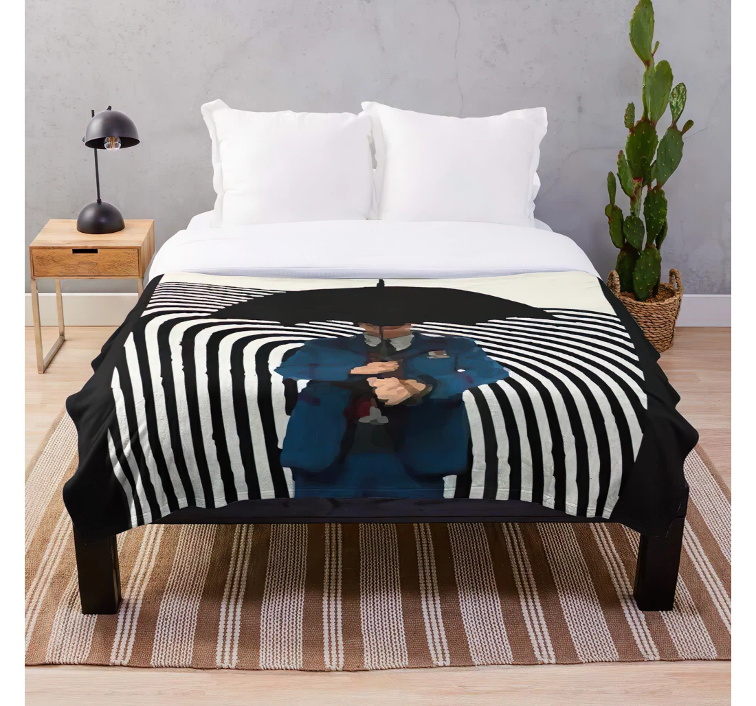 Throw Blanket, Quilt - Academy Luther Season The Ben Five Vanya 2 Umbrella Customize Sherpa Fleece