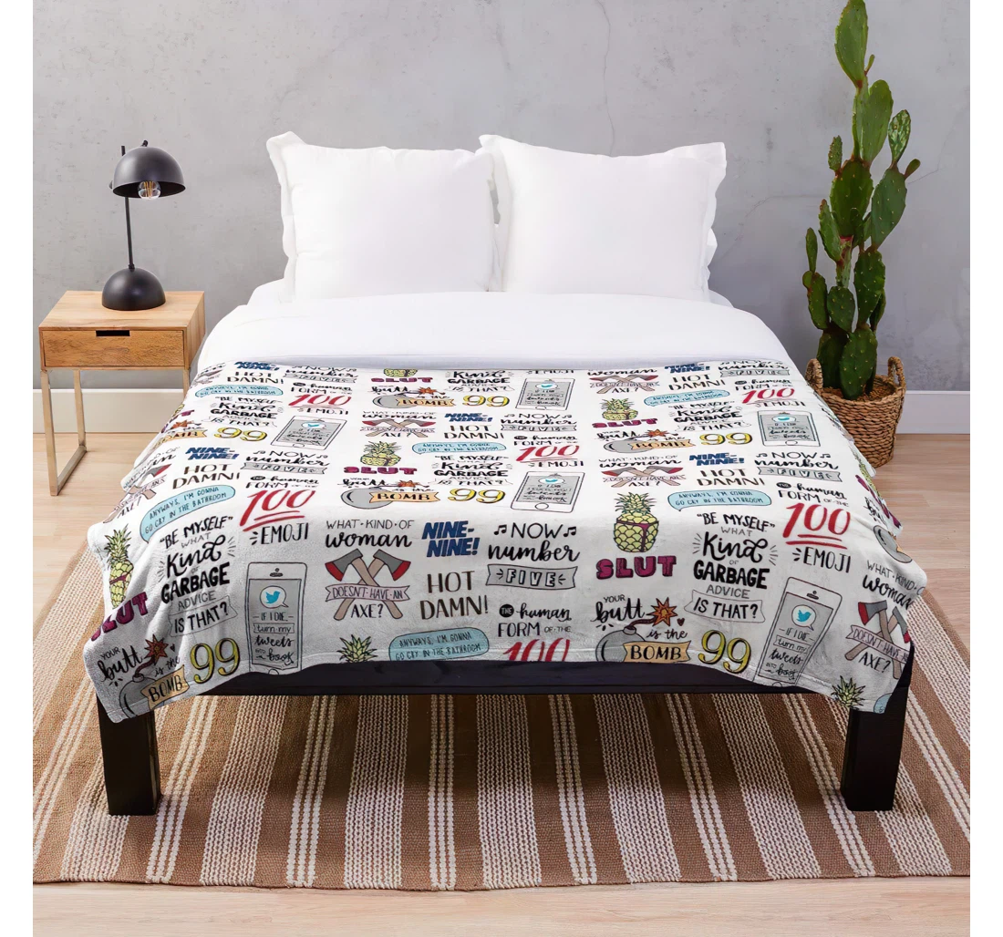Throw Blanket, Quilt - Samberg Andy Cops Peralta Show Nine Nbc Brooklyn Brooklyn99 Jake Customize Sherpa Fleece