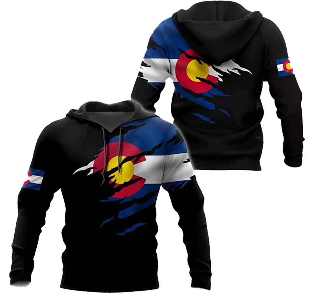 Personalized Colorado Flag Lovers Lightweight Premium Sportwear Up - 3D Printed Pullover Hoodie