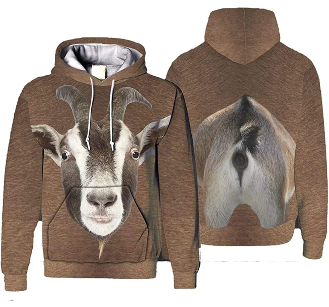 Personalized Toggenburg Goat Lovers Lightweight Premium Sportwear Up - 3D Printed Pullover Hoodie