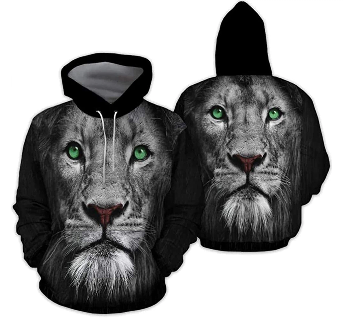 Personalized Lion Lovers Lightweight Premium Sportwear Up - 3D Printed Pullover Hoodie