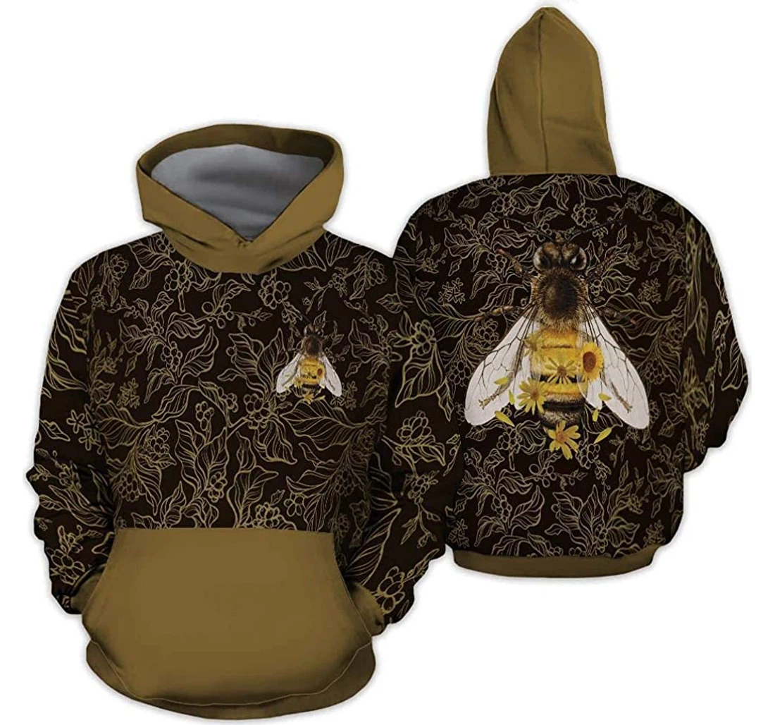 Personalized Bee Lovers Art Lightweight Premium Sportwear Up - 3D Printed Pullover Hoodie