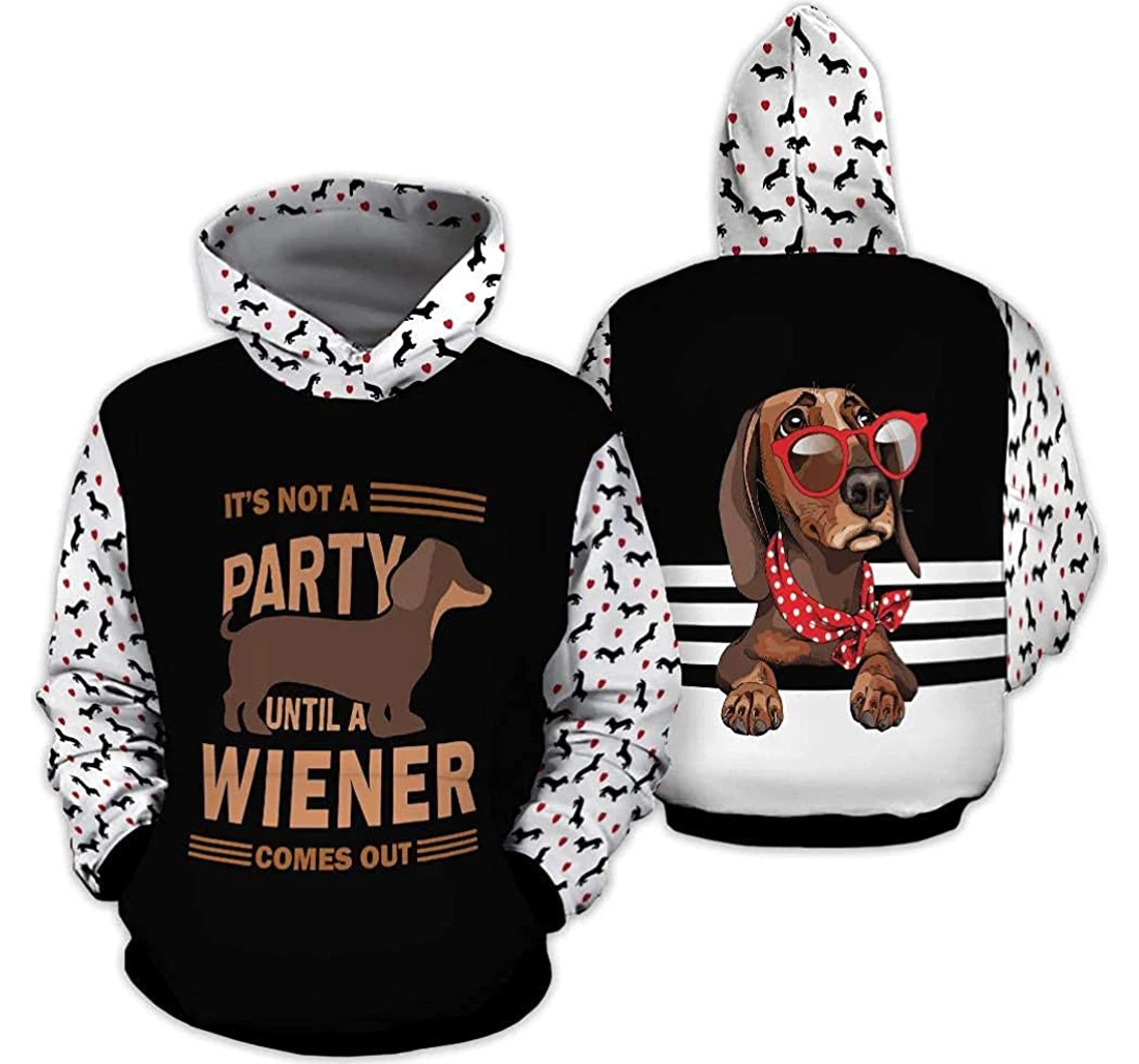 Personalized Cute Dachshund Lightweight Premium Sportwear Up - 3D Printed Pullover Hoodie