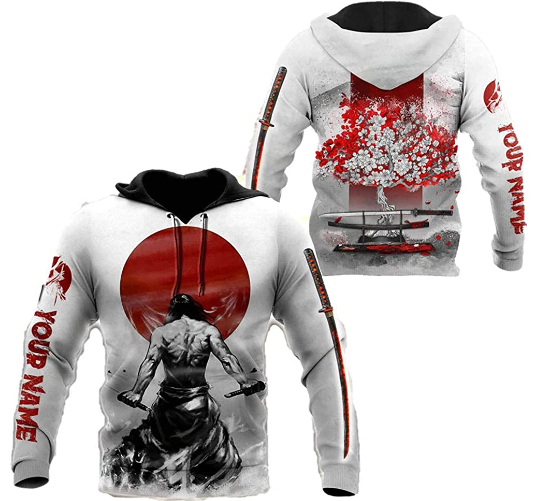 Personalized Samurai Tattoo Japan Lightweight Premium Sportwear Up - 3D Printed Pullover Hoodie