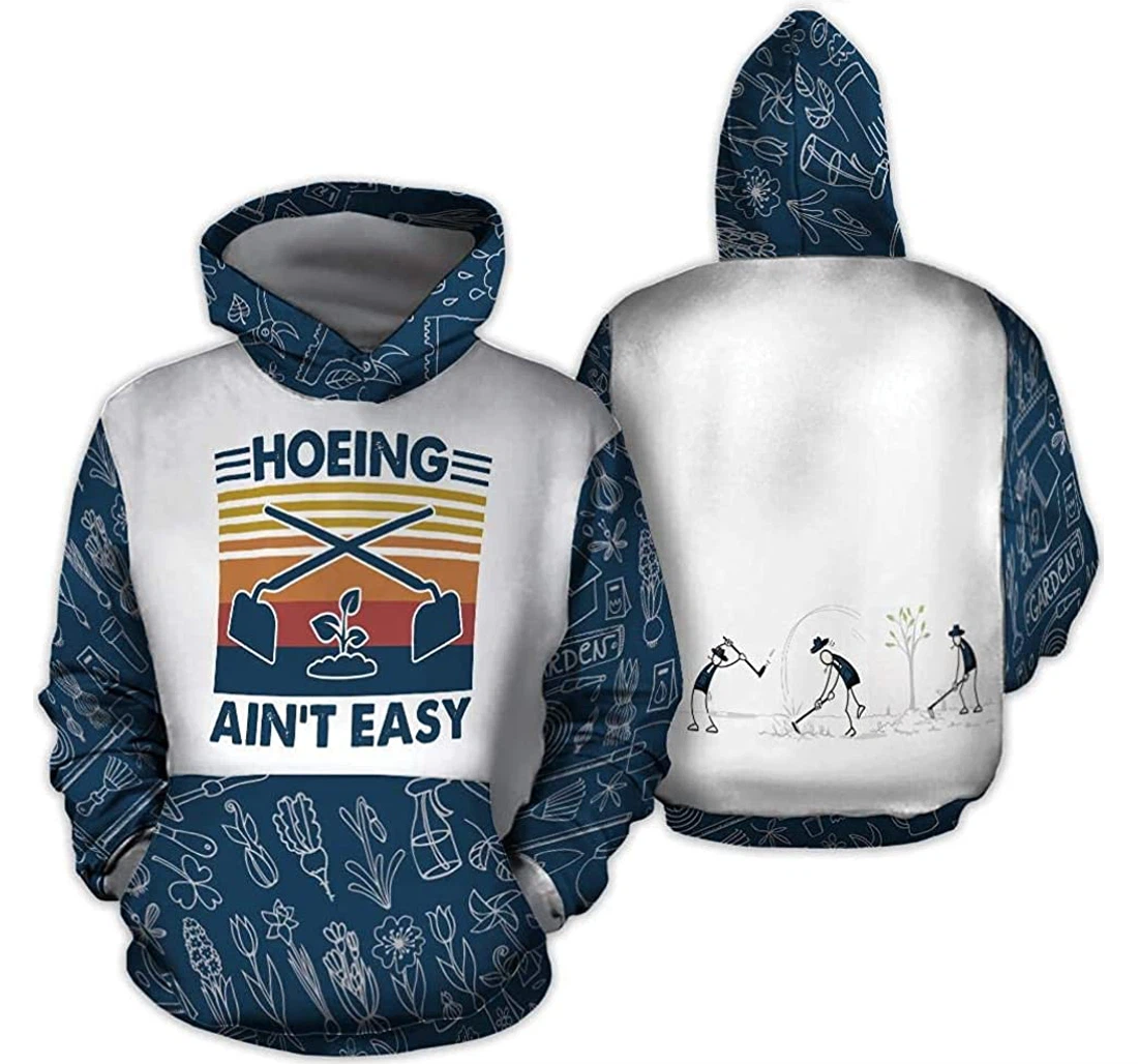 Personalized Hoeing Ain't Easy Lightweight Premium Sportwear Up - 3D Printed Pullover Hoodie