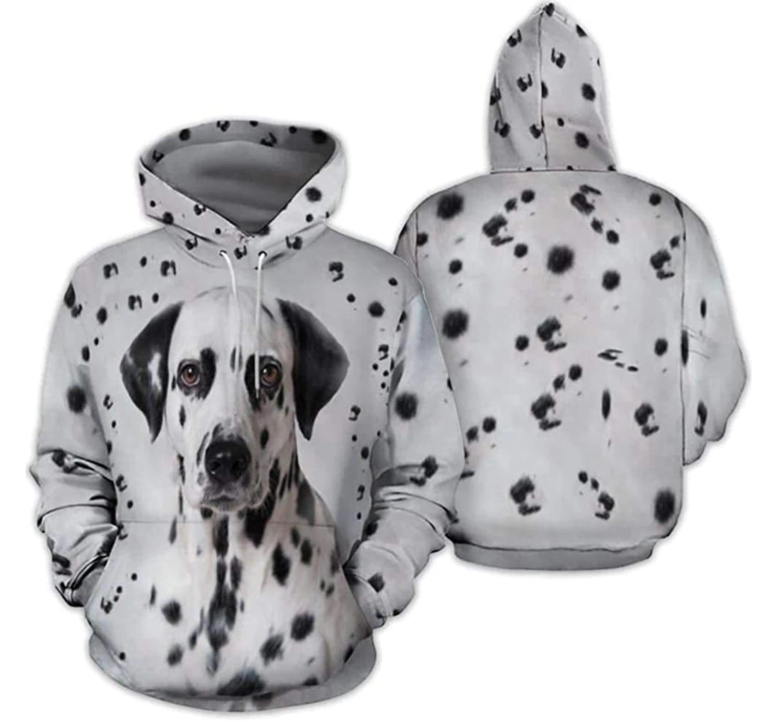 Personalized Dalmatian Dog Lightweight Premium Sportwear Up - 3D Printed Pullover Hoodie