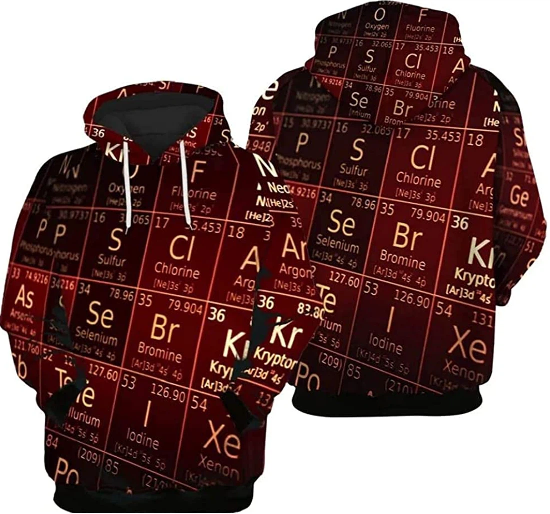 Personalized Love Chemistry Lightweight Premium Sportwear Up - 3D Printed Pullover Hoodie