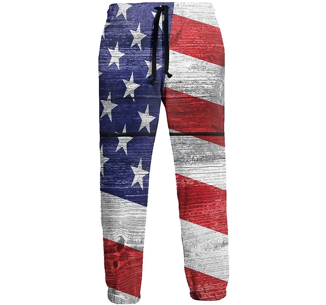 Personalized Active Sweats American Usa Flag Running Casual For Sweatpants, Joggers Pants With Drawstring For Men, Women