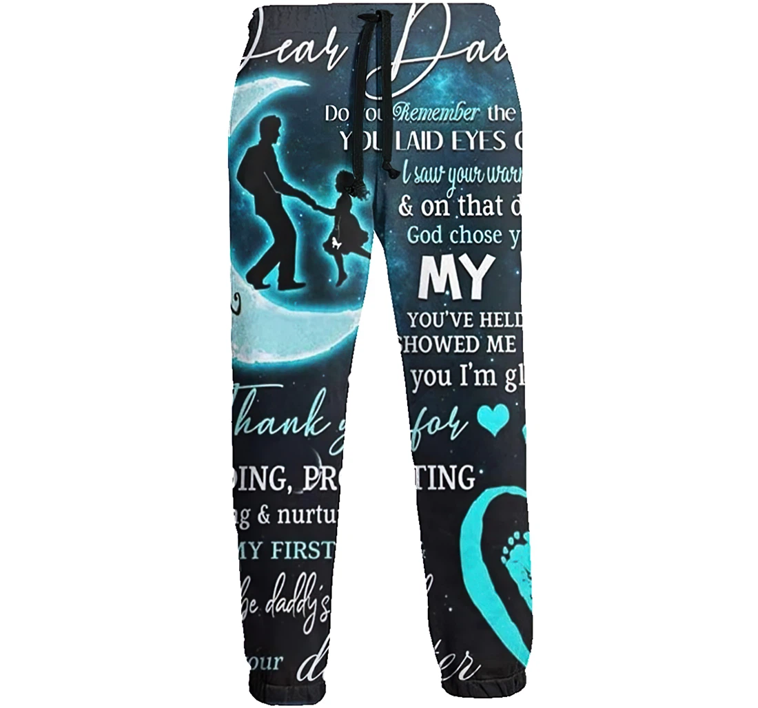 Personalized To My Dad Loose Long Sweatpants, Joggers Pants With Drawstring For Men, Women