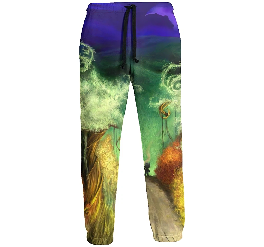 Personalized Elastic Waist Night Road Comi-ng Hom-e For Gym Training Sweatpants, Joggers Pants With Drawstring For Men, Women