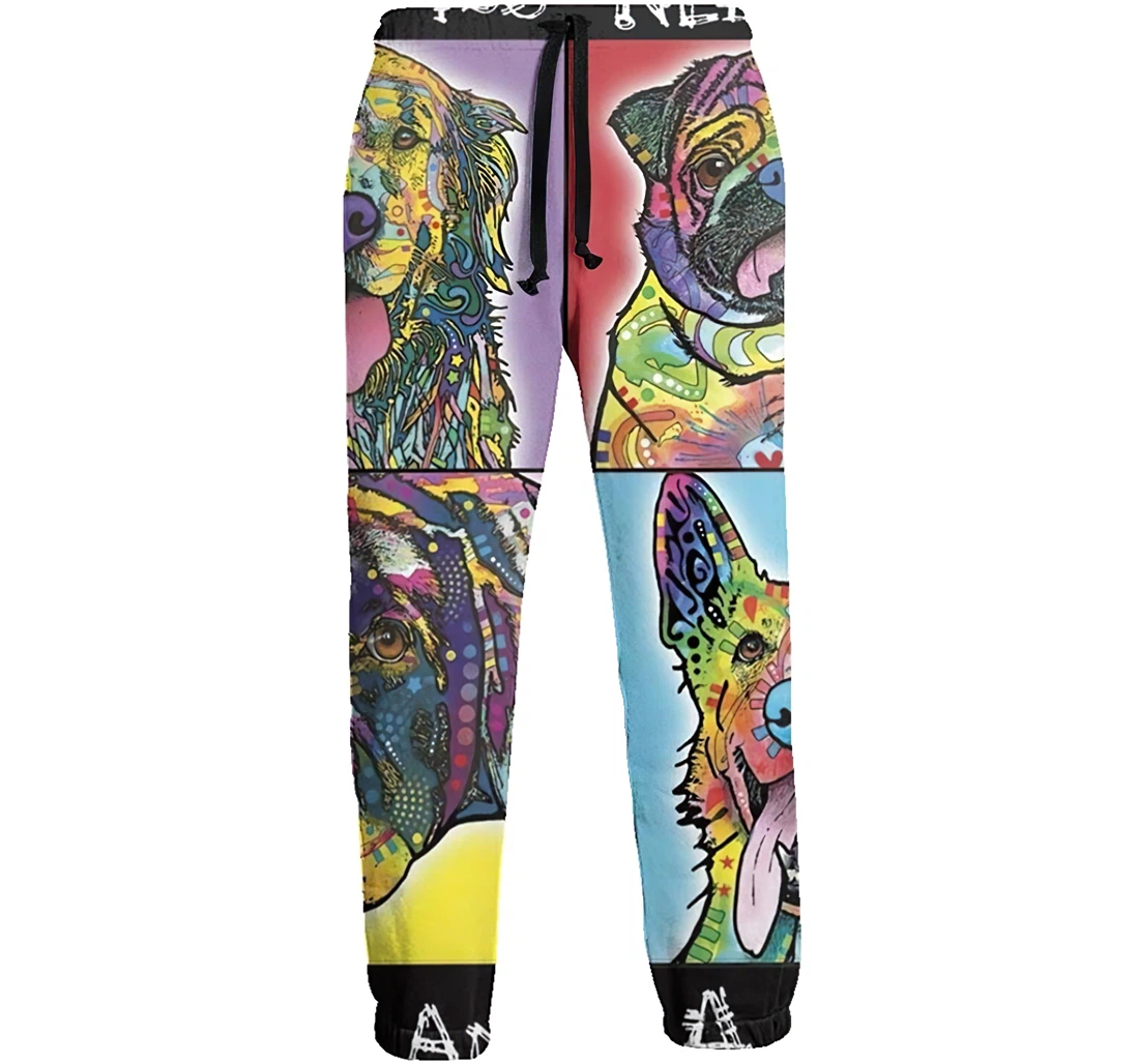 All You Need Is Love And A Dog Graphric Casual Sweatpants, Joggers Pants With Drawstring For Men, Women