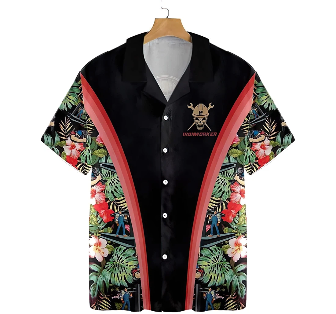 Personalized Ironworker Summer Clothes Hawaiian Shirt, Button Up Aloha Shirt For Men, Women