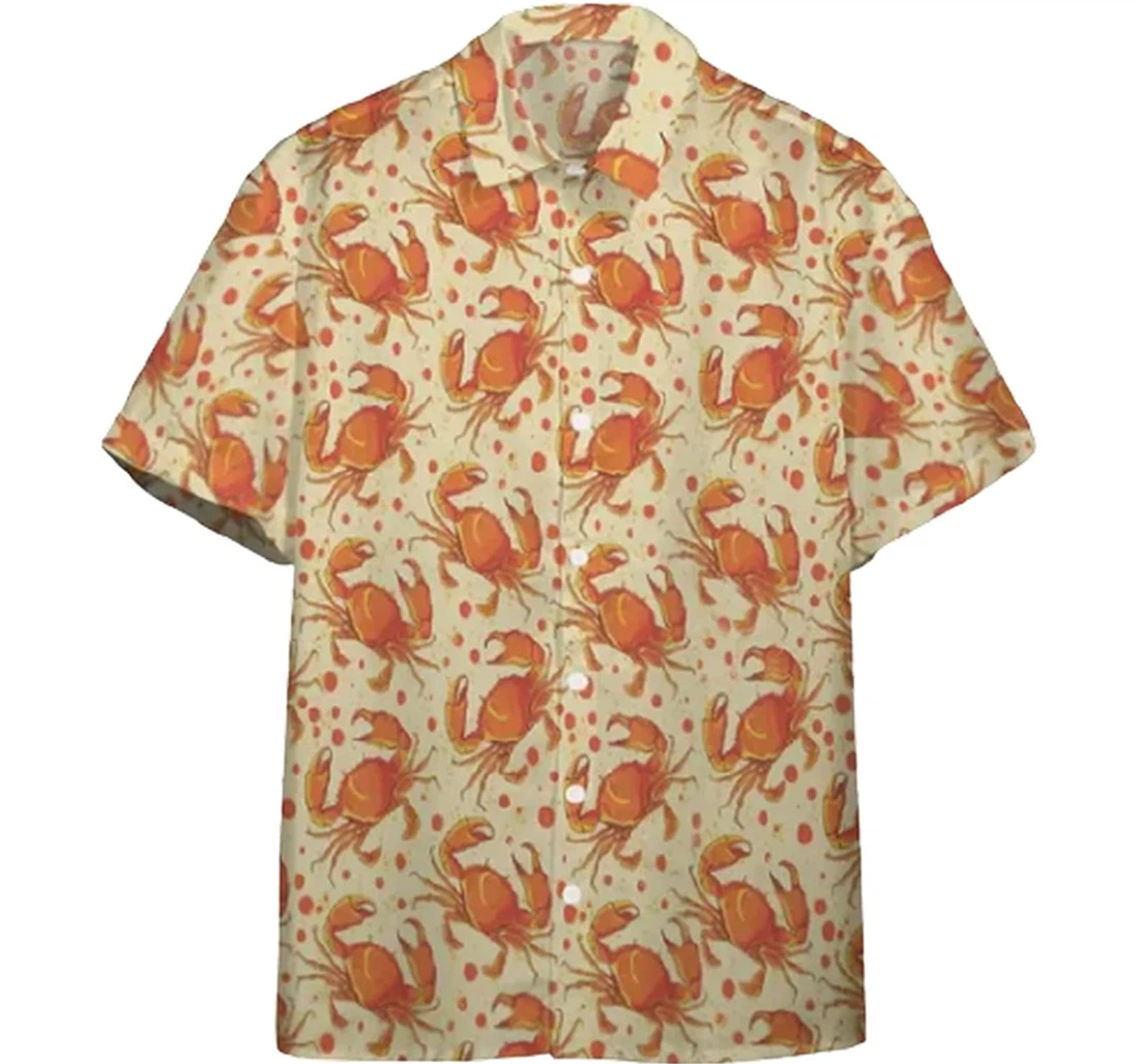 Personalized Crabs Soft Hawaiian Shirt, Button Up Aloha Shirt For Men, Women