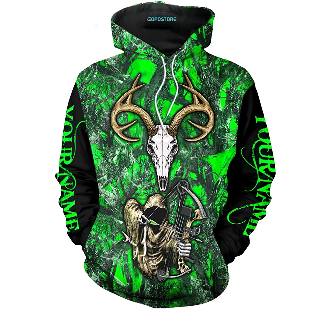 Personalized Deer Hunter Shirts Fleece Short - 3D Printed Pullover Hoodie