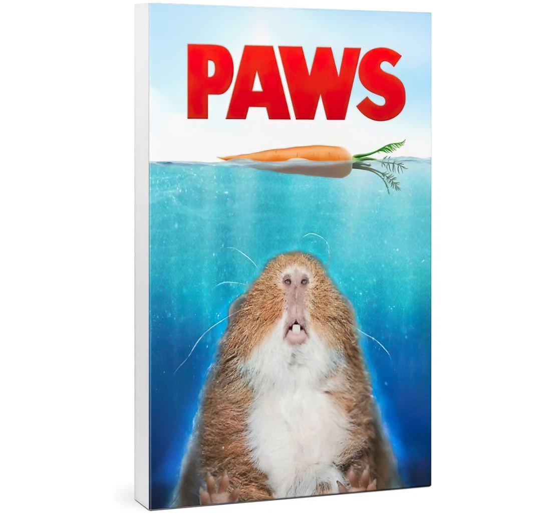 Poster, Canvas - Guinea Pig Carrot Paws Print Framed Wall Art