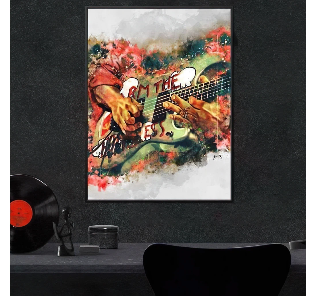 Poster, Canvas - Tom Morello's Electric Guitar Abraham Szomor Print Framed Wall Art