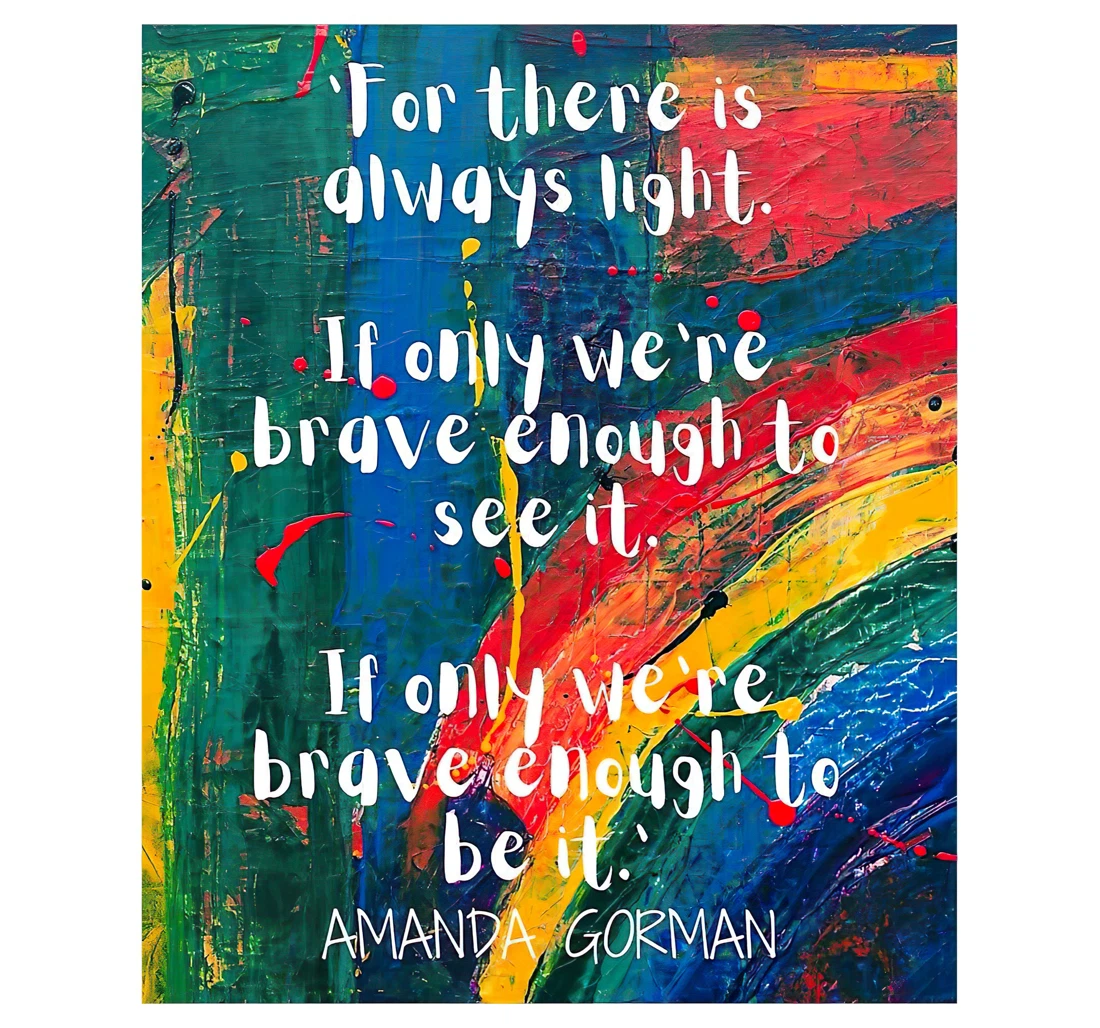 Poster, Canvas - The Hill We Climb - Amanda Gorman Poet Laureate Inauguration Day Print Framed Wall Art