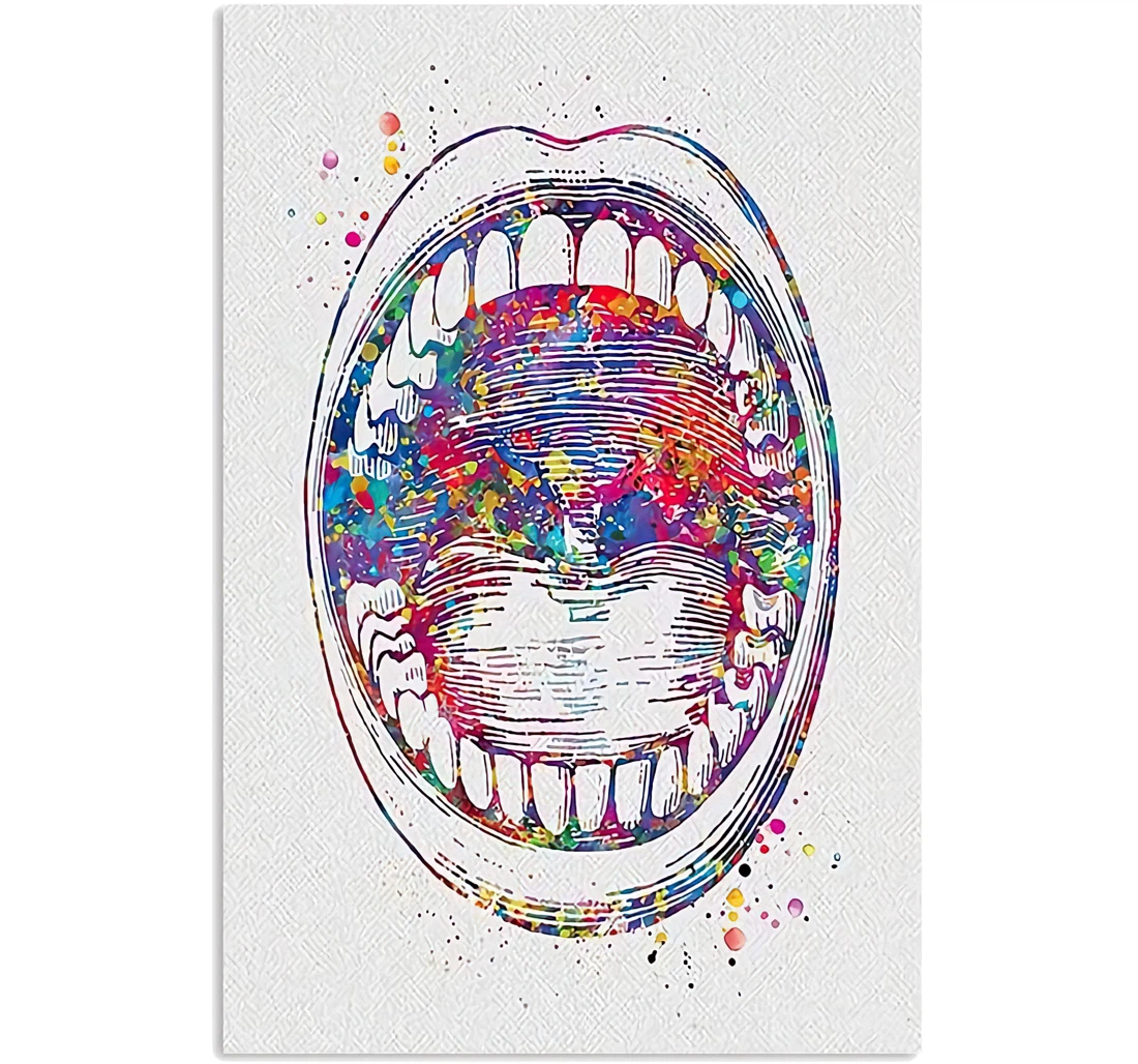 Poster, Canvas - Dentist Mouth Print Framed Wall Art