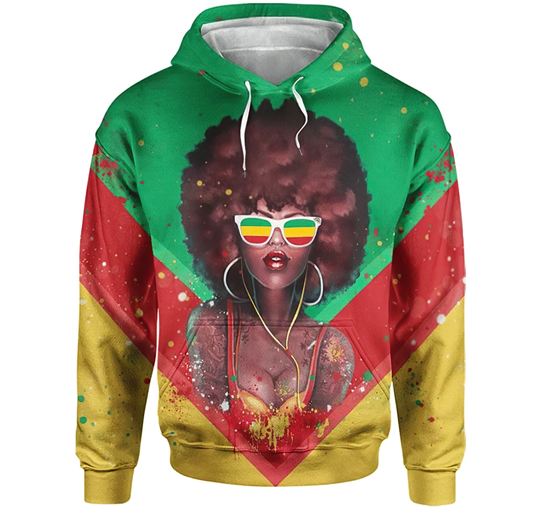 Juneteenth Girl 1 Included - 3D Printed Pullover Hoodie