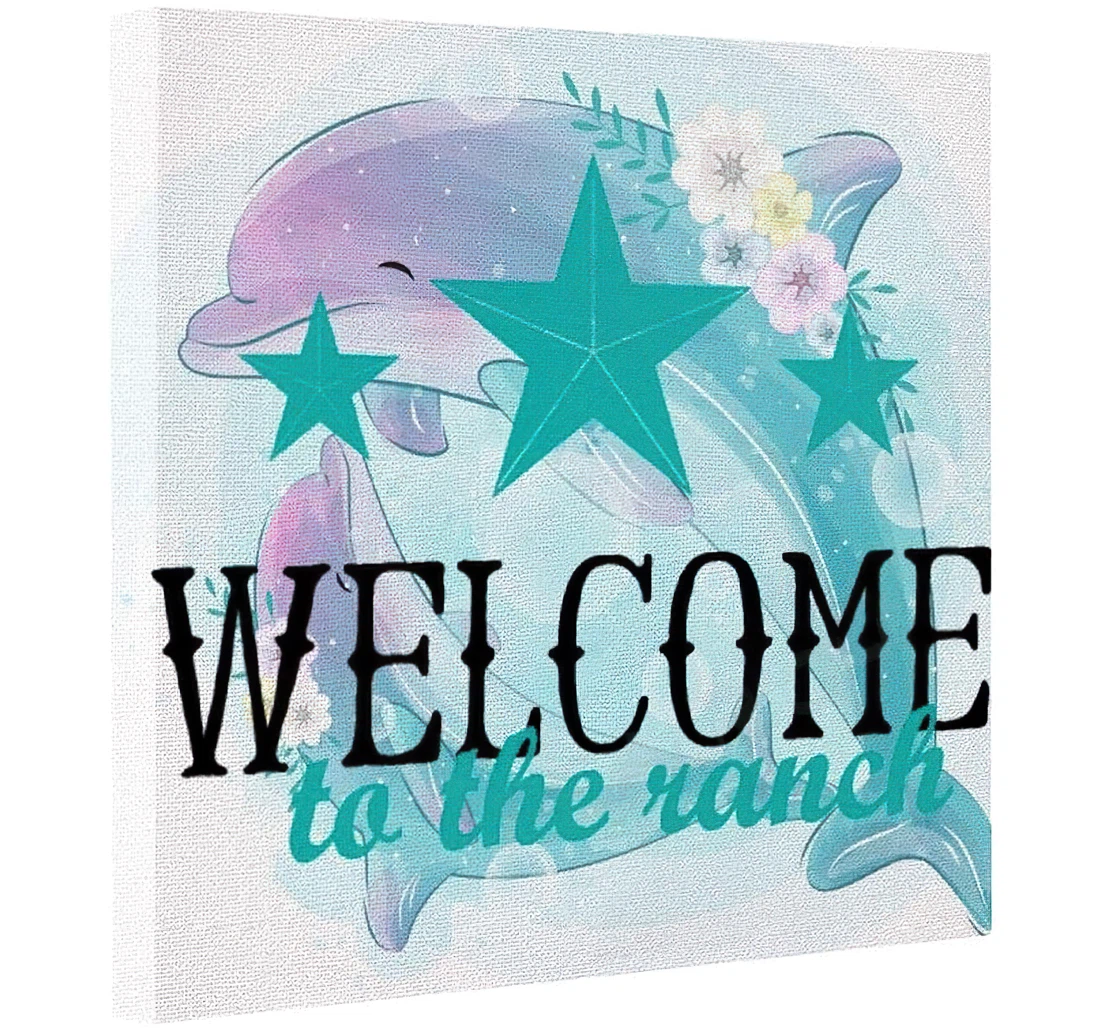 Poster, Canvas - Quotes Sayings Welcome To The Ranch On Print Framed Wall Art