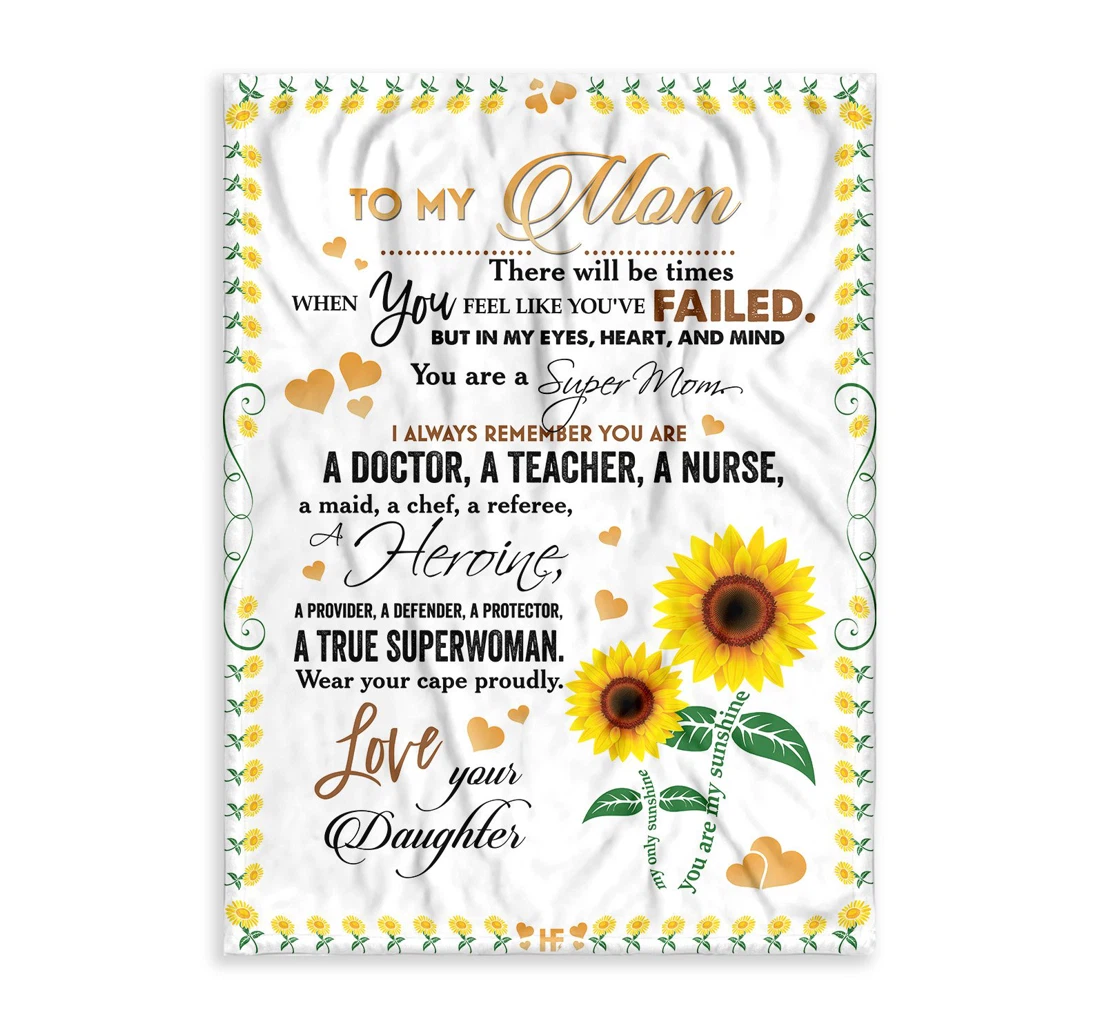 Throw Blanket, Quilt - You Are A Super Mom Sherpa Fleece