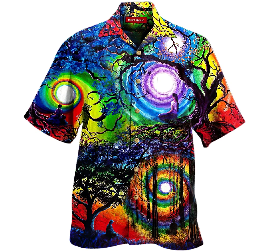 Personalized Spirits Never Die Tree Of Life Cotton Summer Vacation Hawaiian Shirt, Button Up Aloha Shirt For Men, Women