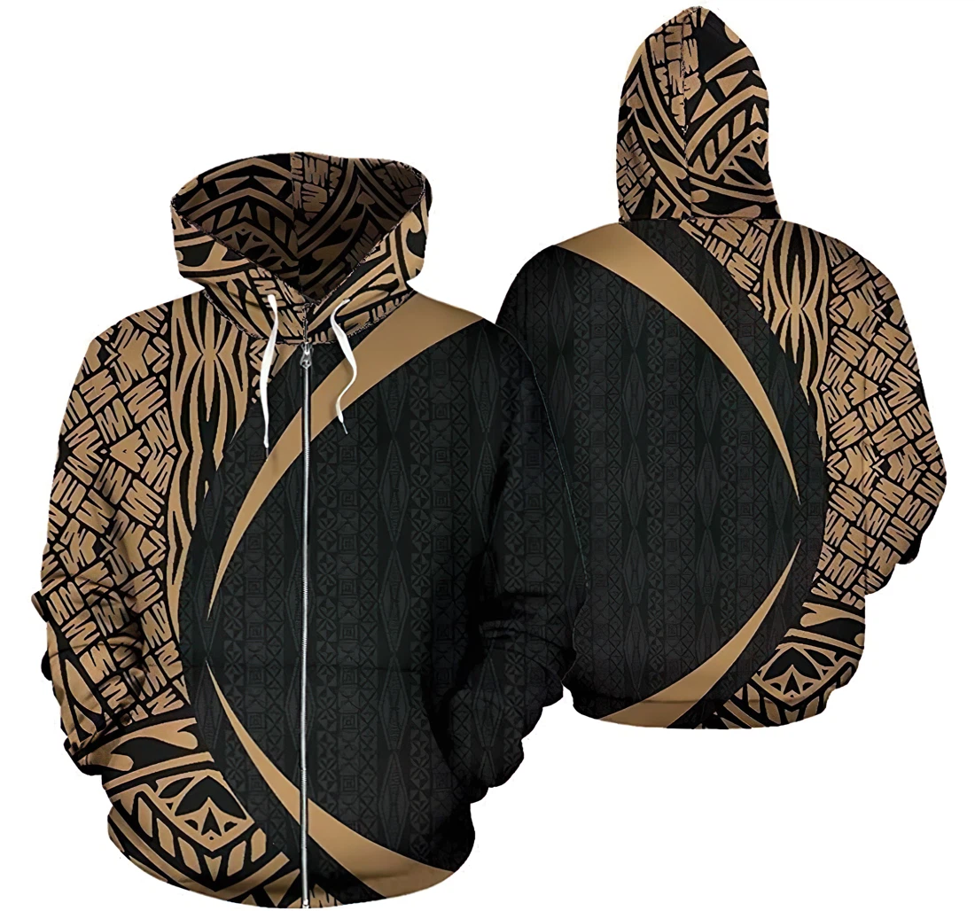 Zip Hoodie - Polynesian Proud Personalized Custom Name Lightweight Sportwear Up Full - 3D Printed