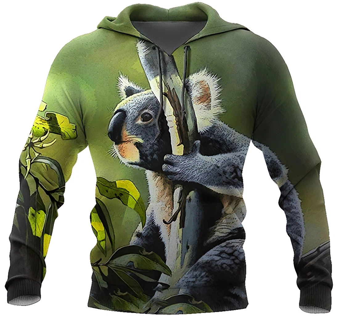 Love Koala Lightweight Premium Sportwear Up - 3D Printed Pullover Hoodie