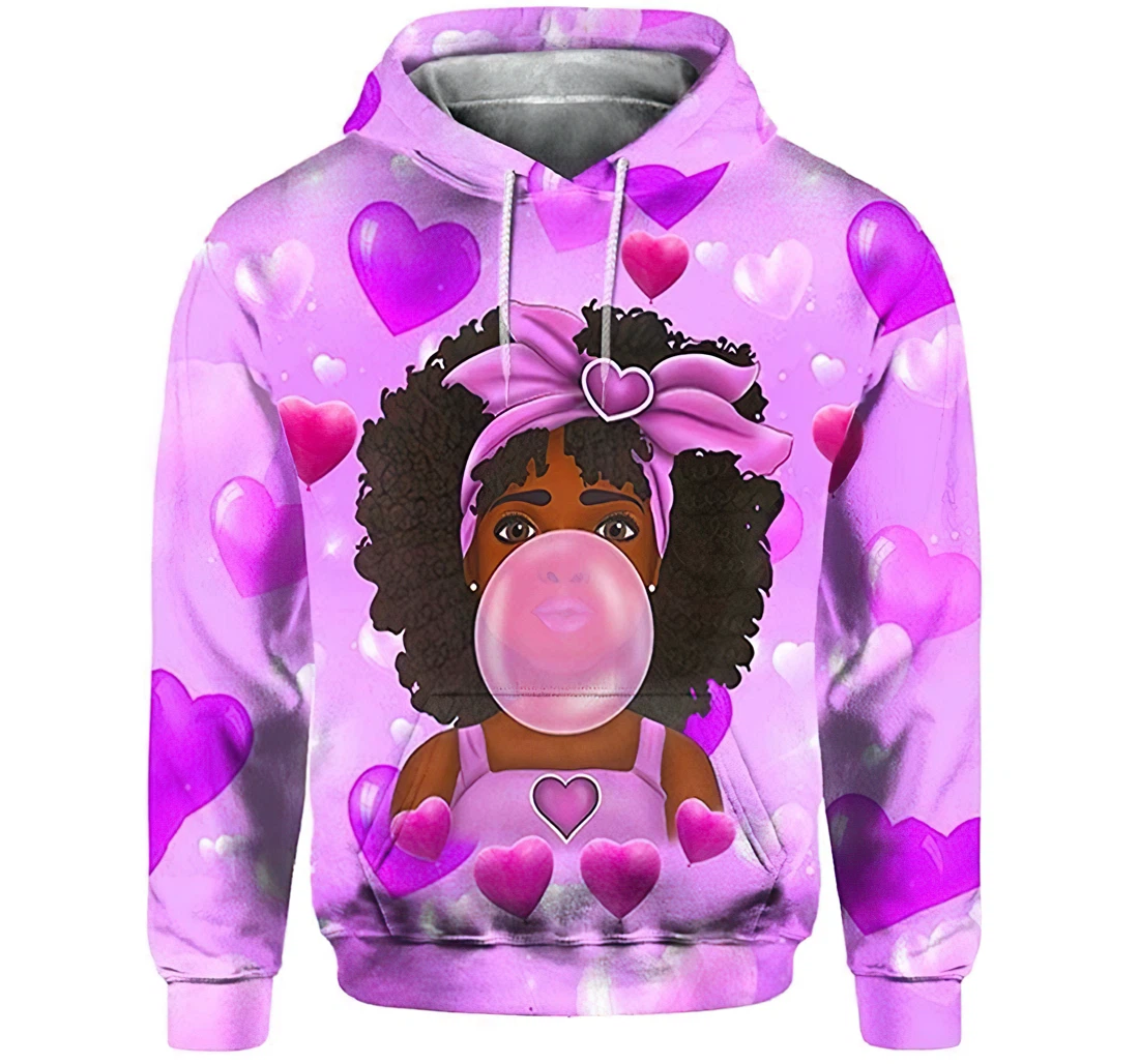 Melanin Poppin Bubble Lightweight Sportwear Up - 3D Printed Pullover Hoodie