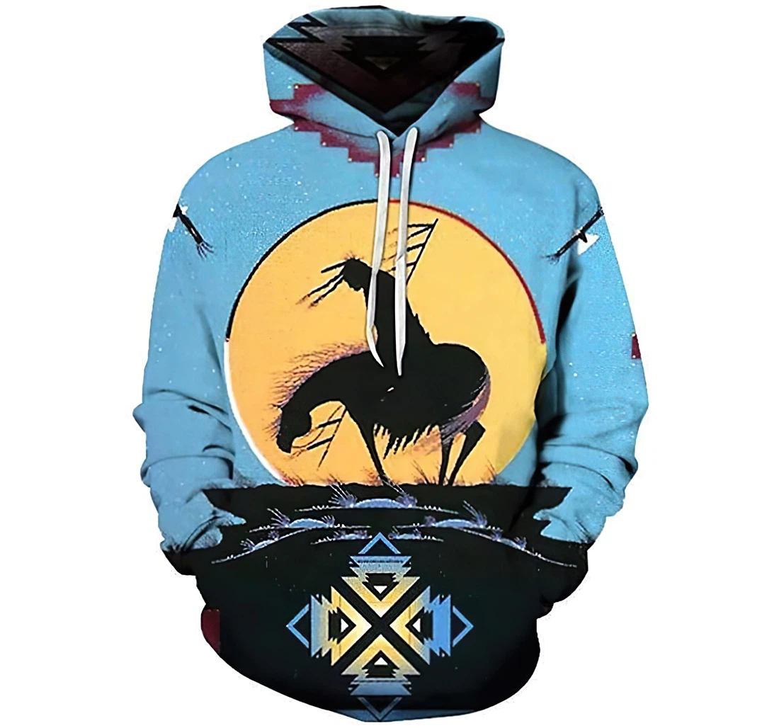 Trail Of Tear Native American Blue Lightweight Premium Sportwear Up - 3D Printed Pullover Hoodie