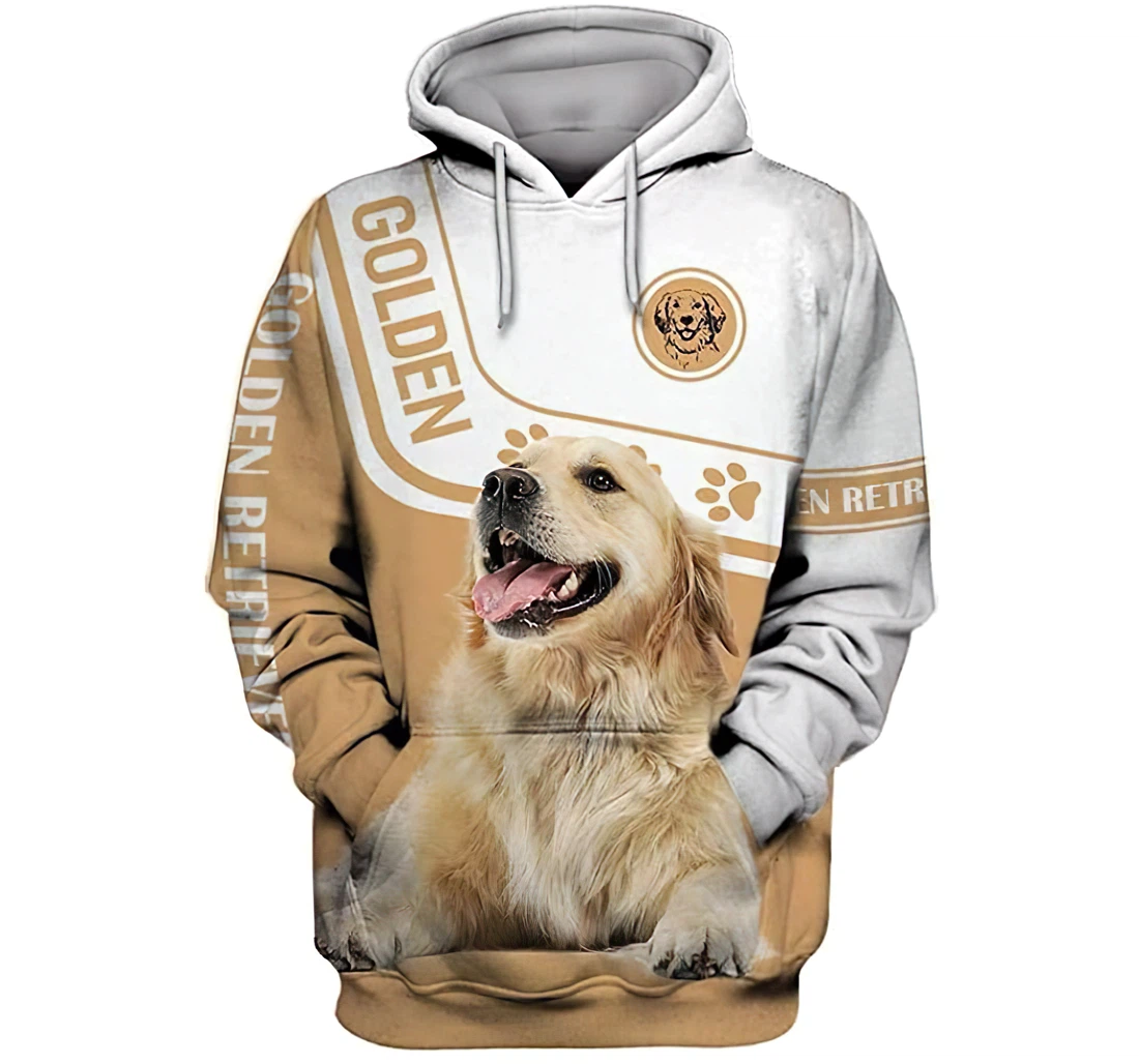 Mother Of Golden Retriever Lightweight Premium Sportwear Up - 3D Printed Pullover Hoodie