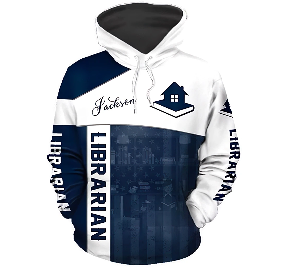 Everybody’s A Librarian Until The Real Librarian Shows Up Lightweight Premium Sportwear Up - 3D Printed Pullover Hoodie