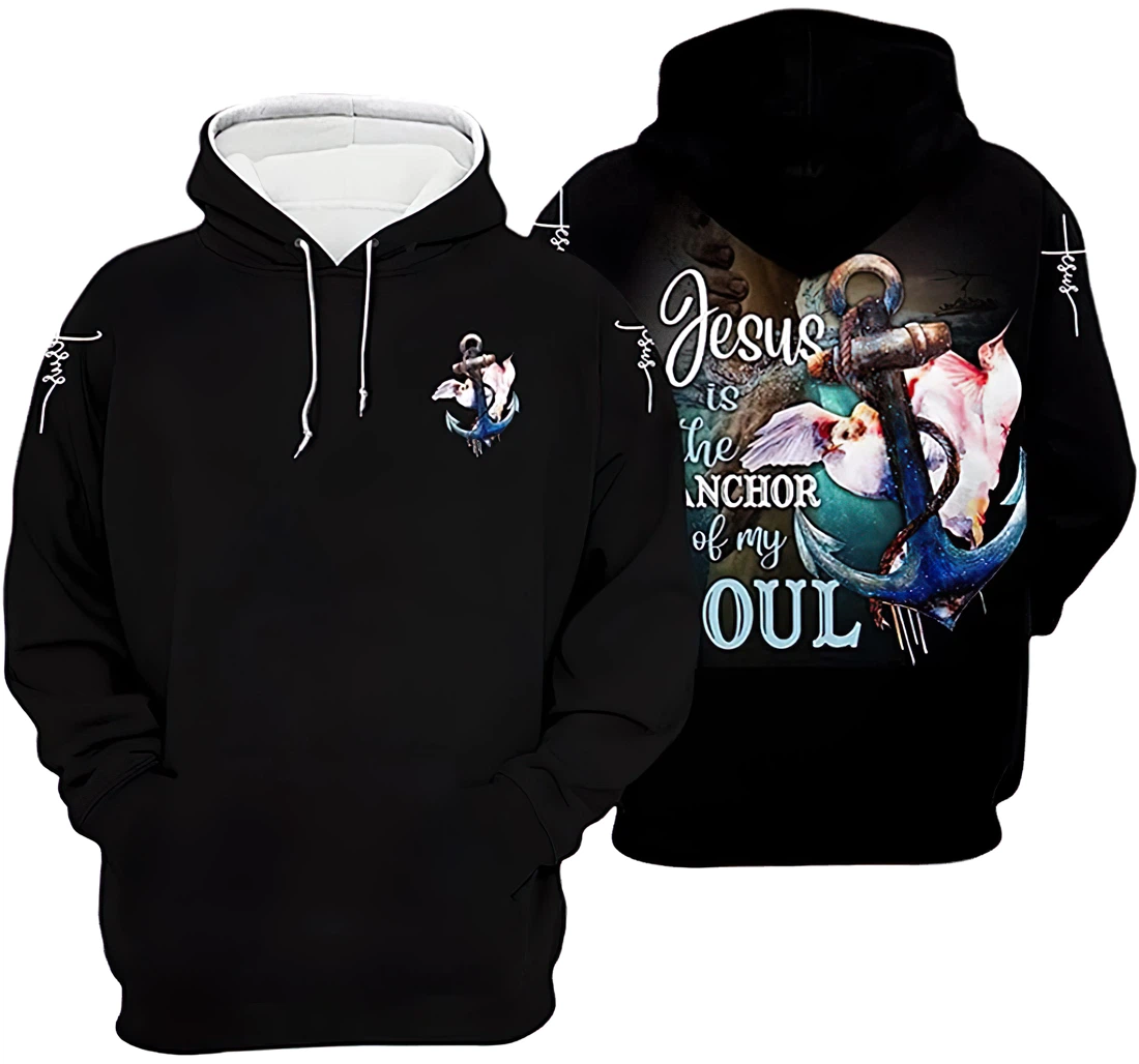 Jesus Is The Anchor Of My Soul In The Sea Included - 3D Printed Pullover Hoodie