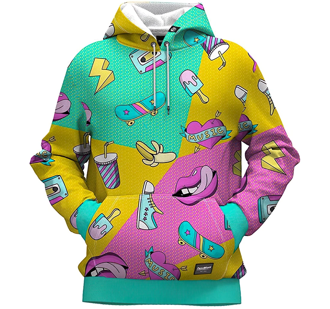 Skate Shoes Ice Scream Man And Woman - 3D Printed Pullover Hoodie