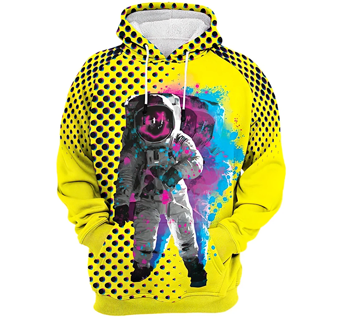 Astronaut On Space Man And Woman - 3D Printed Pullover Hoodie