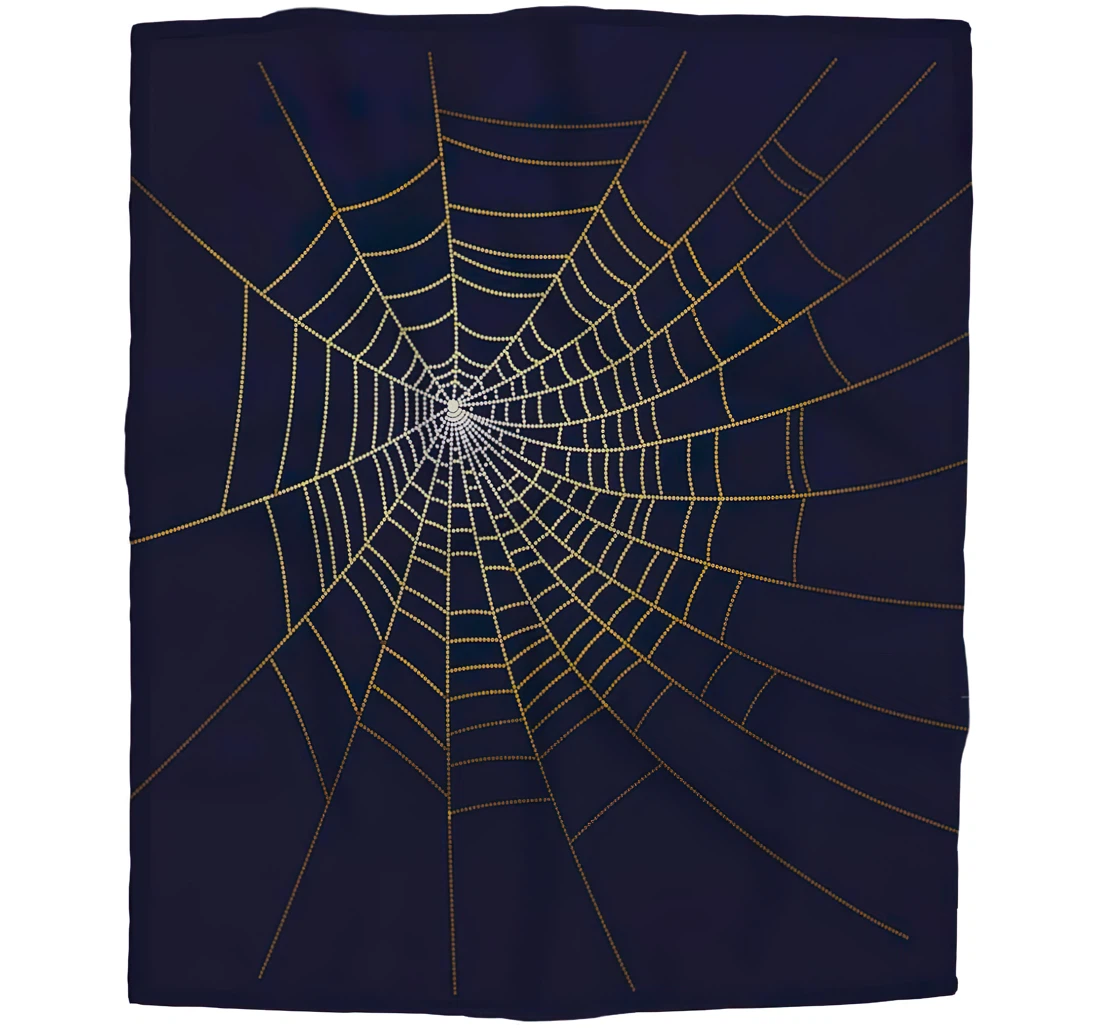 Throw Blanket, Quilt - Dotted Spiderweb Kids Gradient On A Dark Background Chair Travel Es Sherpa Fleece