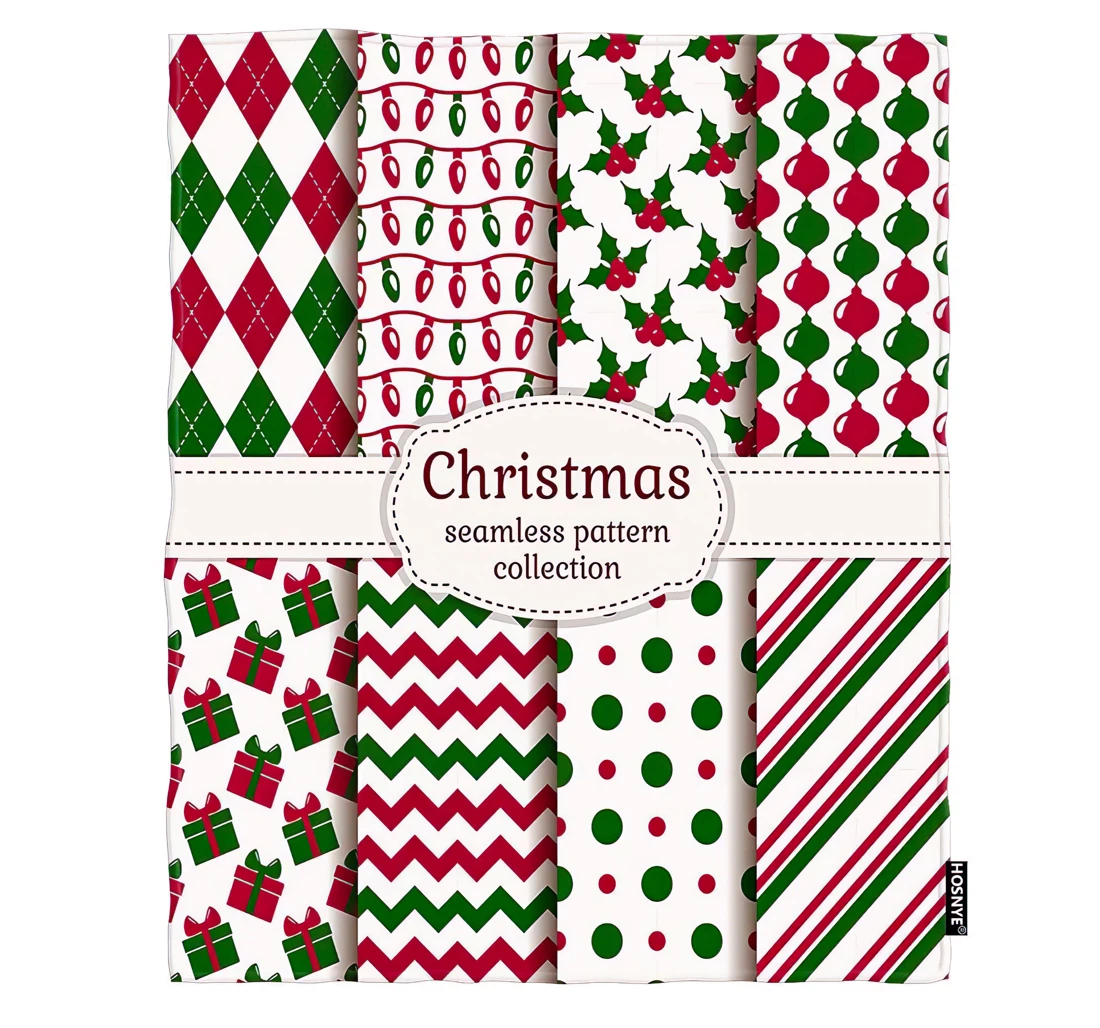 Throw Blanket, Quilt - Red Green And White Baby Kids Seamless Pattern Collection Car Sherpa Fleece