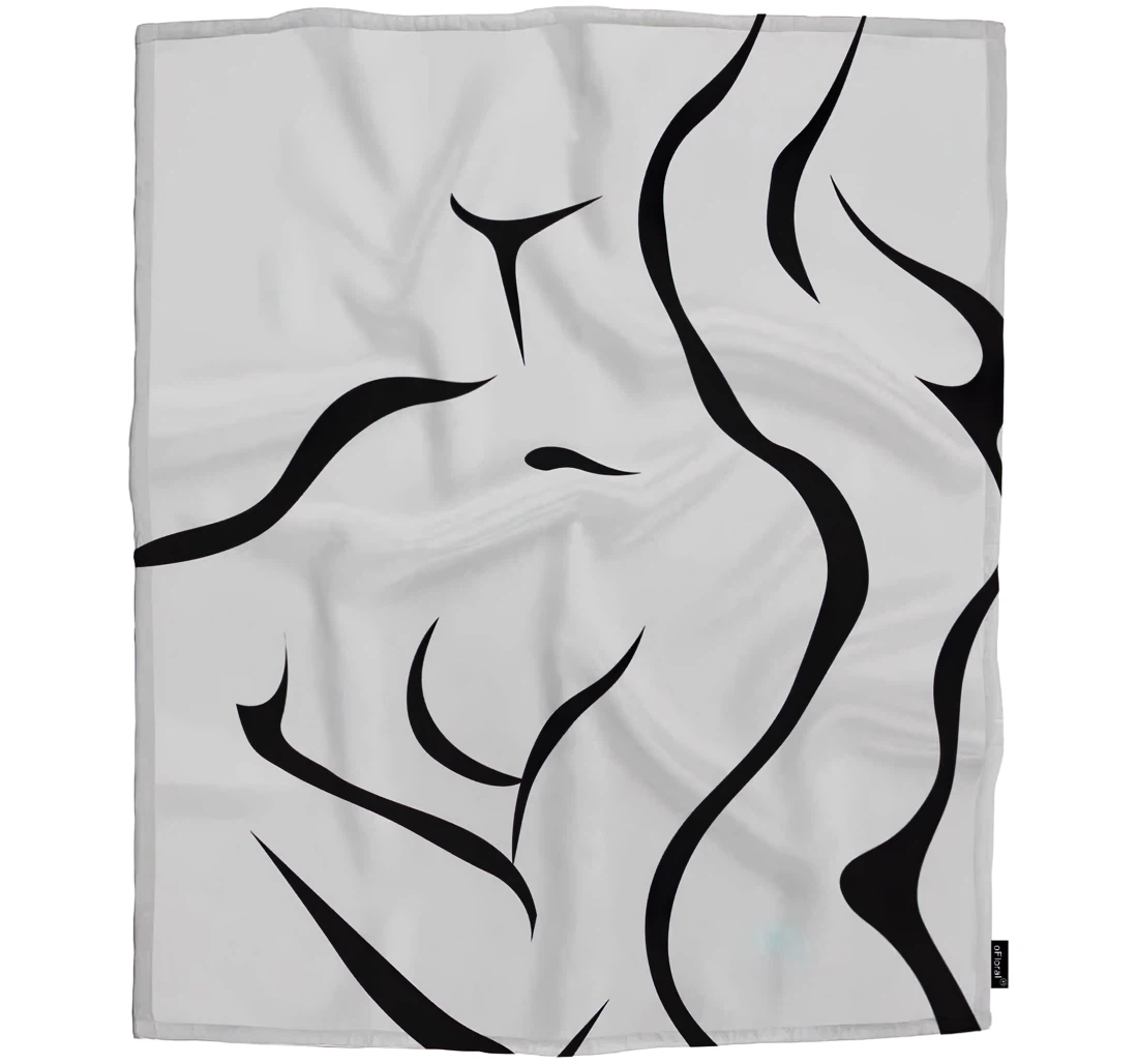 Throw Blanket, Quilt - Lines Girls Boy Baby Kidsbeautiful Female Figure Car Es Sherpa Fleece