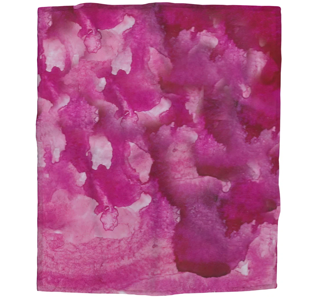 Throw Blanket, Quilt - Purple Pink Clouds Girls Boy Baby Kids Colorful Watercolor Texture Background Car Es Sherpa Fleece