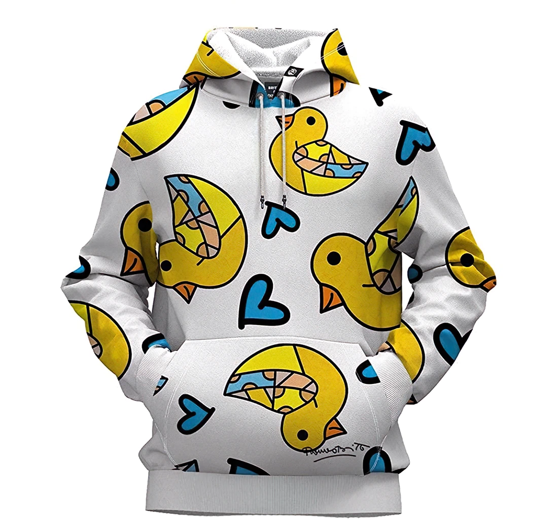 Ducky Heart Tshirt Gift Familyprinted - 3D Printed Pullover Hoodie