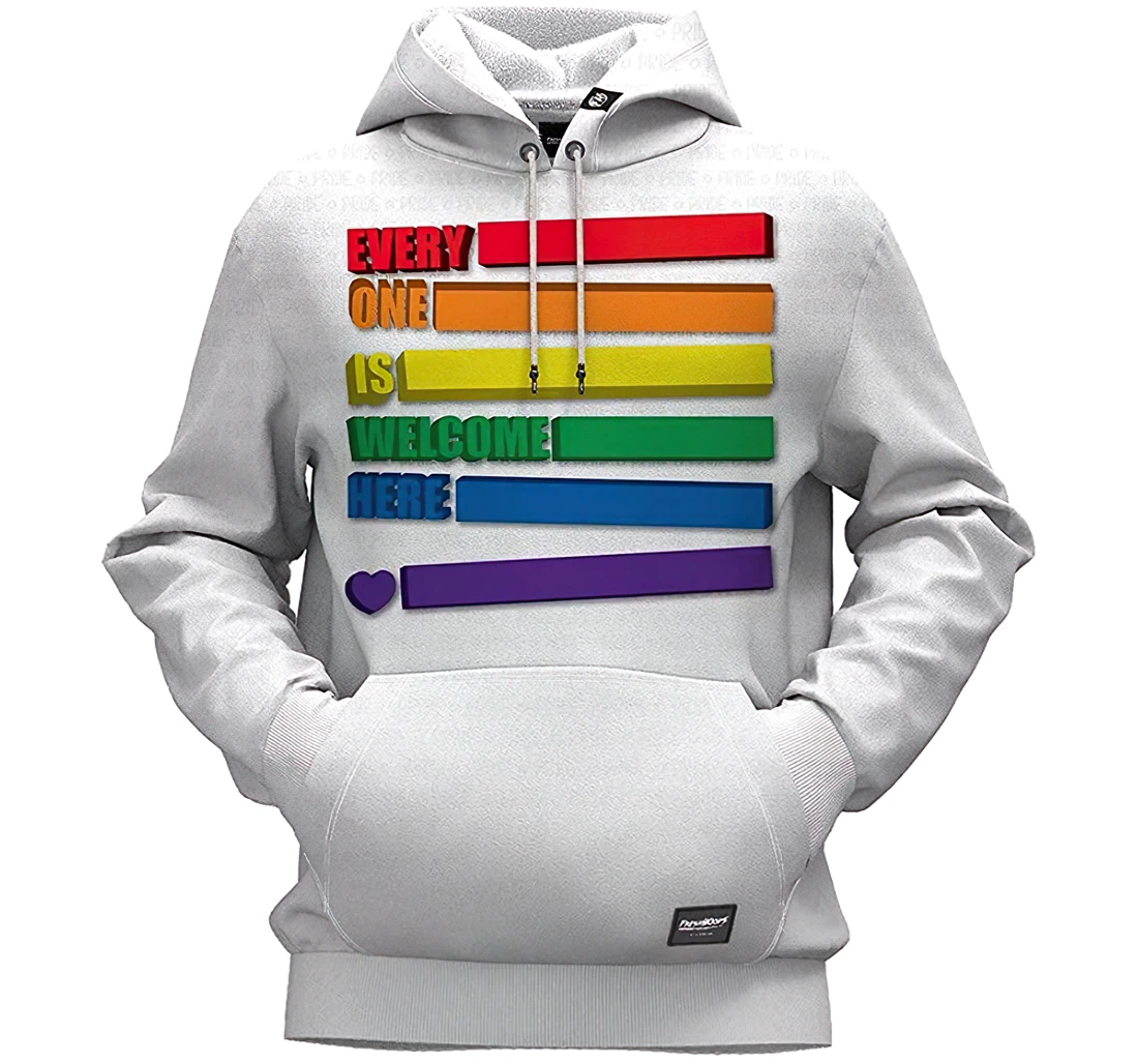 All Welcome Lgbt Pride Tshirt - 3D Printed Pullover Hoodie