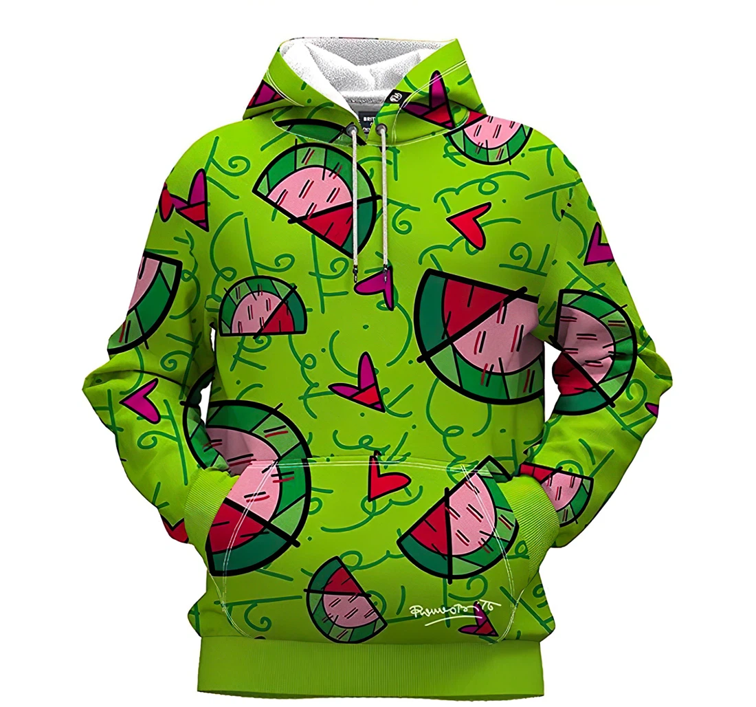 Watermelon Strawberry Gift Family - 3D Printed Pullover Hoodie