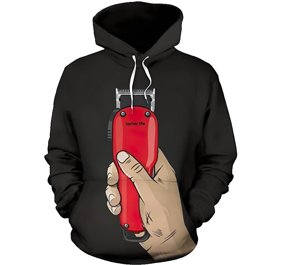 Barber Red Trimmer Barber Tshirt - 3D Printed Pullover Hoodie