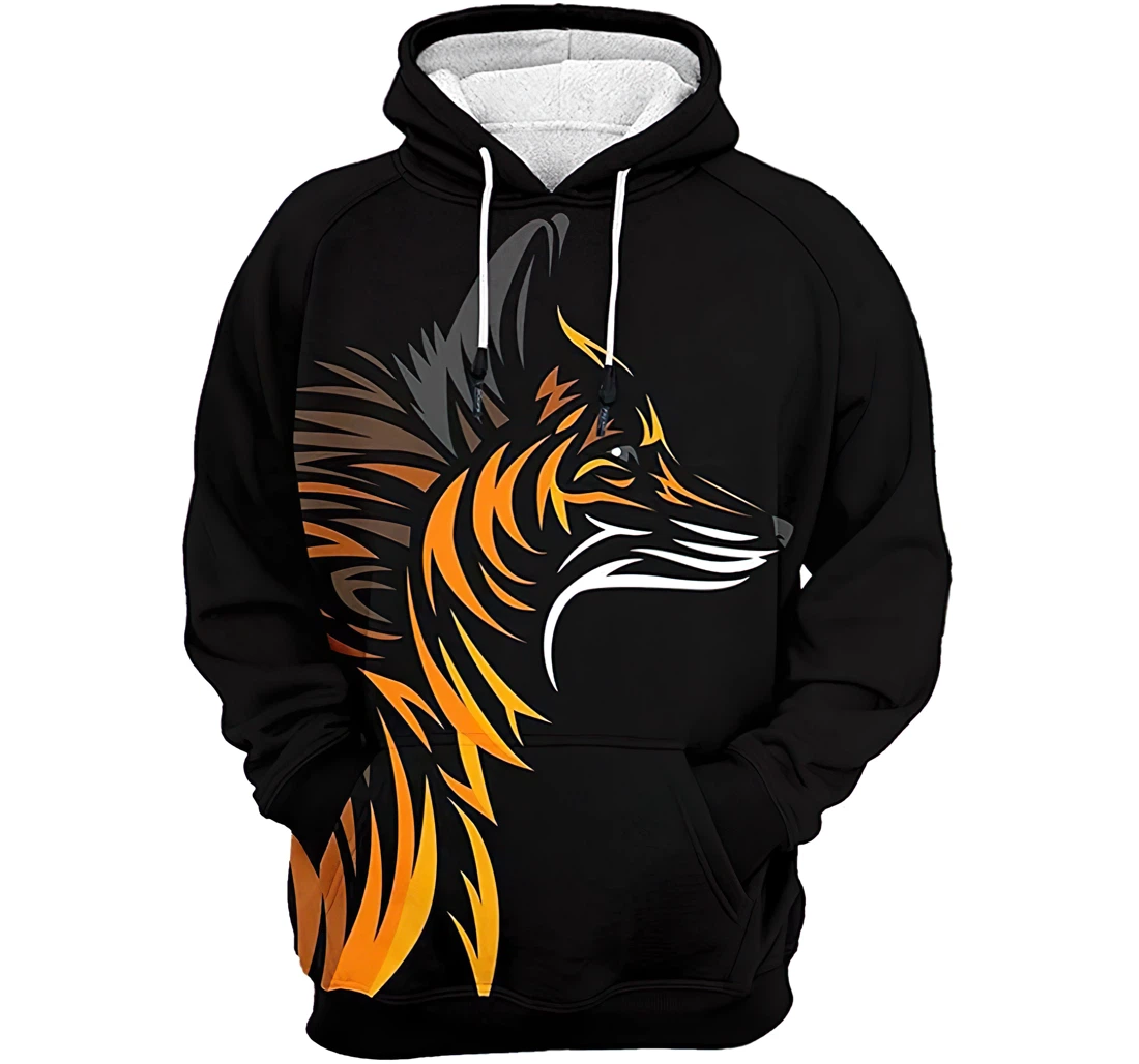 Tribal Fox Tshirt Men - 3D Printed Pullover Hoodie