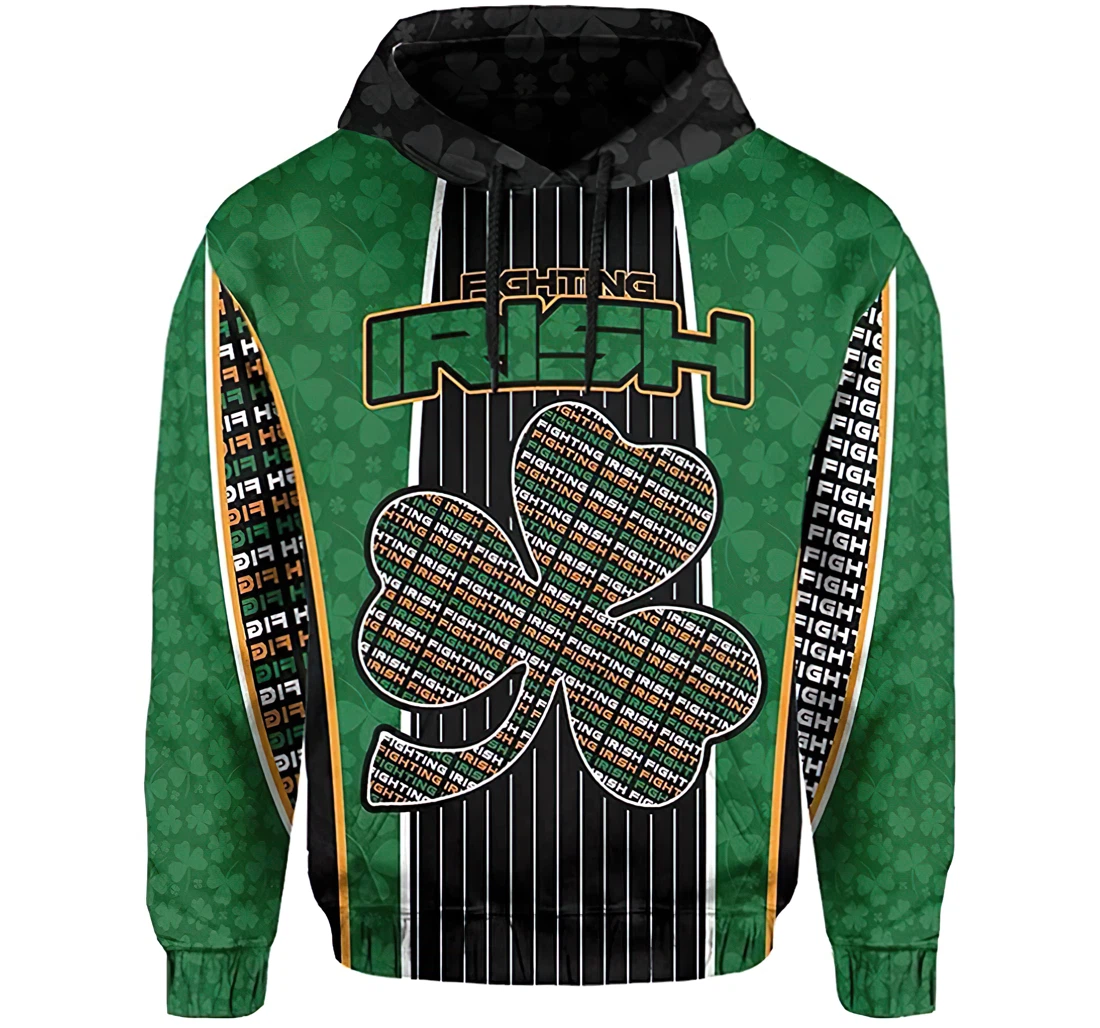 Ireland Fighting Irish - Happy St. Patrick's Day - 3D Printed Pullover Hoodie