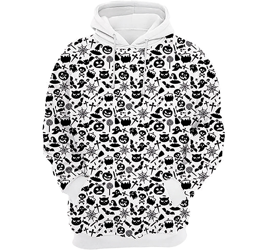 Halloween Pattern Tshirt - 3D Printed Pullover Hoodie