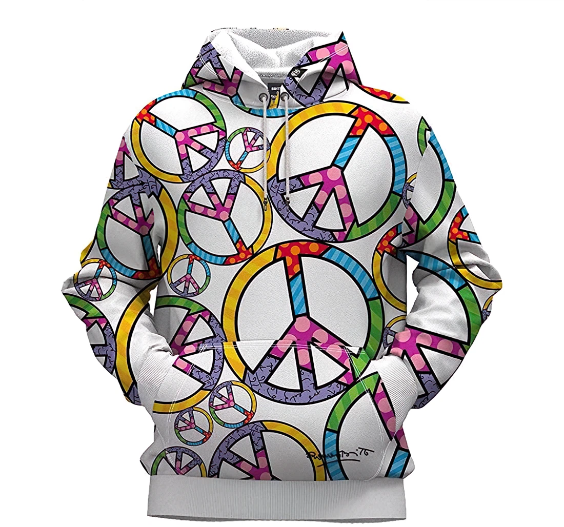 Love And Peace Tshirt Gift Familyprinted - 3D Printed Pullover Hoodie