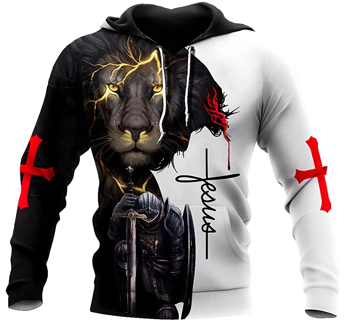 January Guy- Until I Said Amen Lion God And Knight - 3D Printed T-shirt