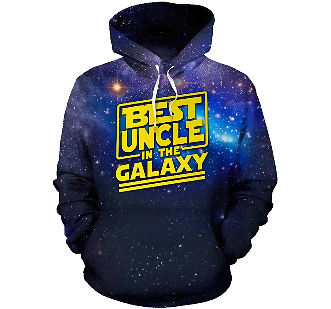 Best Uncle In The Galaxy Tshirt - 3D Printed Pullover Hoodie